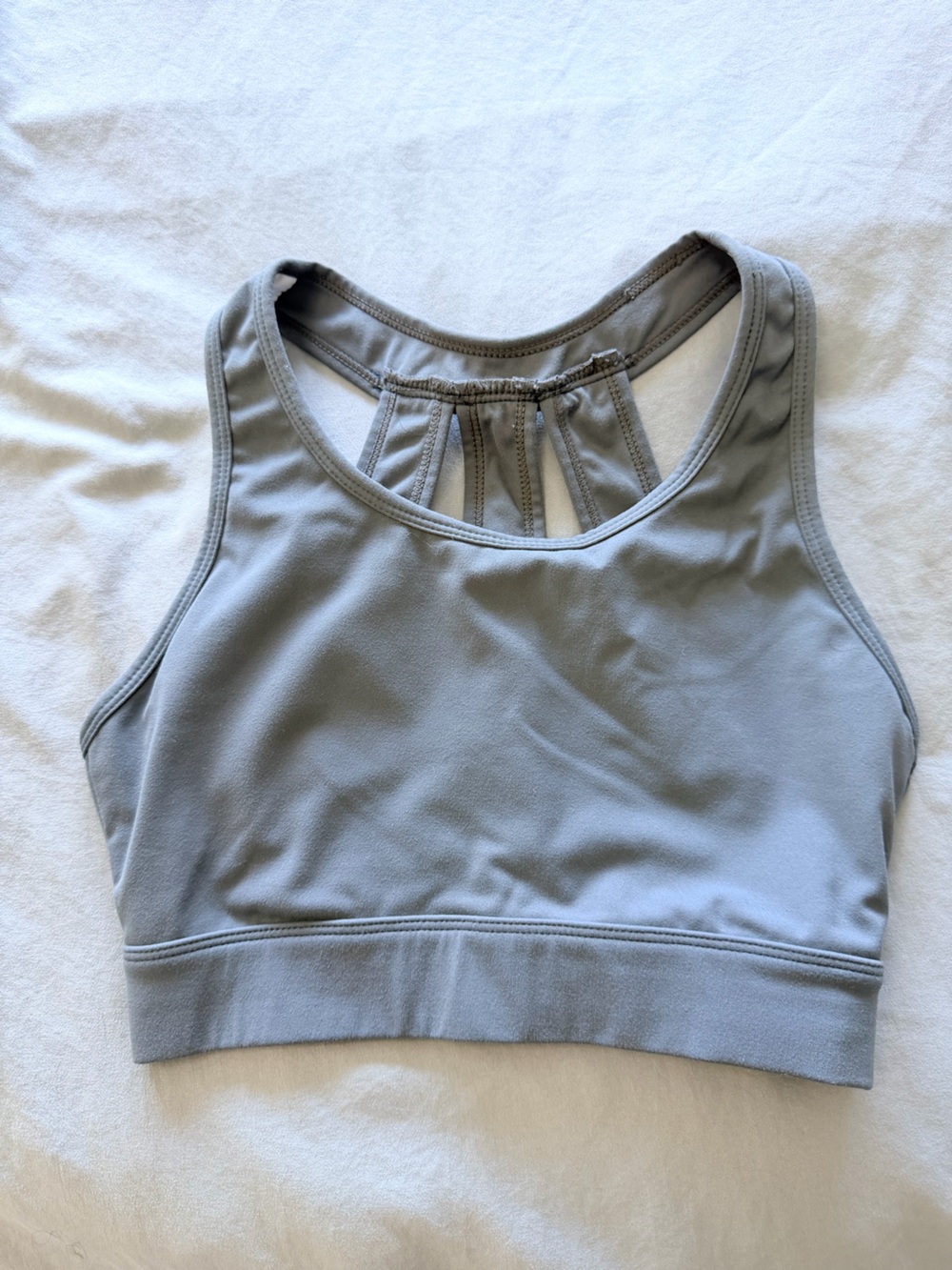NVGTN - Women's High-Neck Strappy Back Bralette - Gray